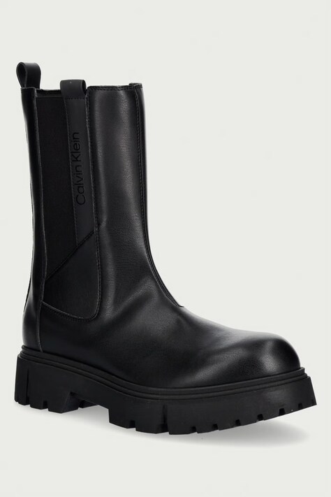 Calvin Klein Челси на платформе для детей чёрные V4A5-83431