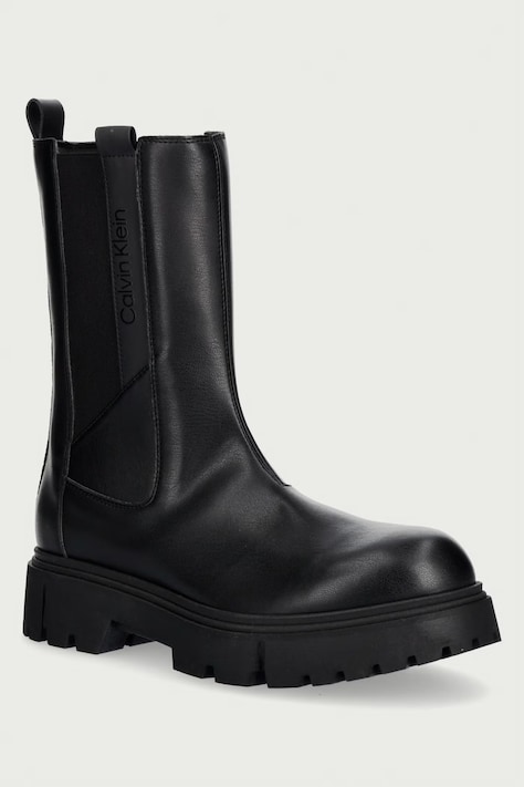 Calvin Klein Челси на платформе для детей чёрные V4A5-83431
