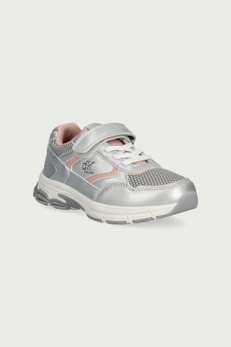 Calvin Klein Sneakersy dziecięce srebrne V1A9-83393