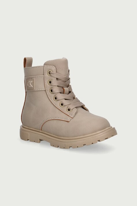Calvin Klein Botki dziecięce beżowe V1A5-83409