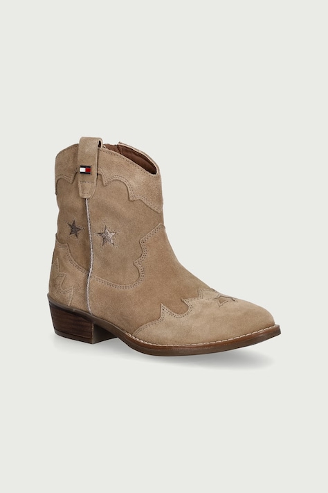 Tommy Hilfiger Kotníkové boty dětské semišové béžové T3A5-35196