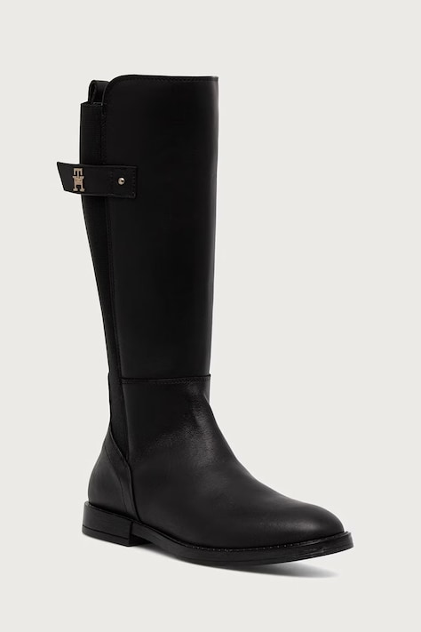 Tommy Hilfiger Kozaki dziecięce skórzane czarne T4A6-35185