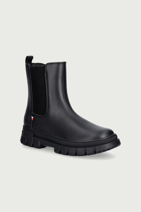 Tommy Hilfiger Боти челси за деца черни T3X5-35295