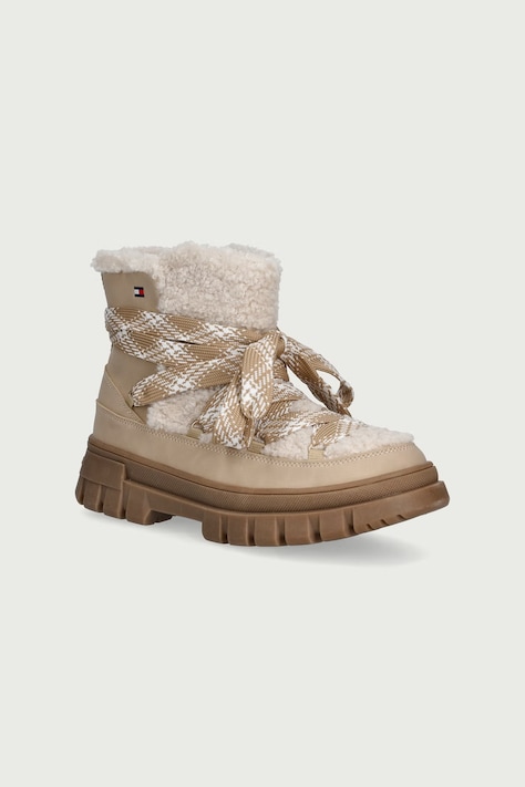 Tommy Hilfiger Buty zimowe dziecięce beżowe T3A5-35201