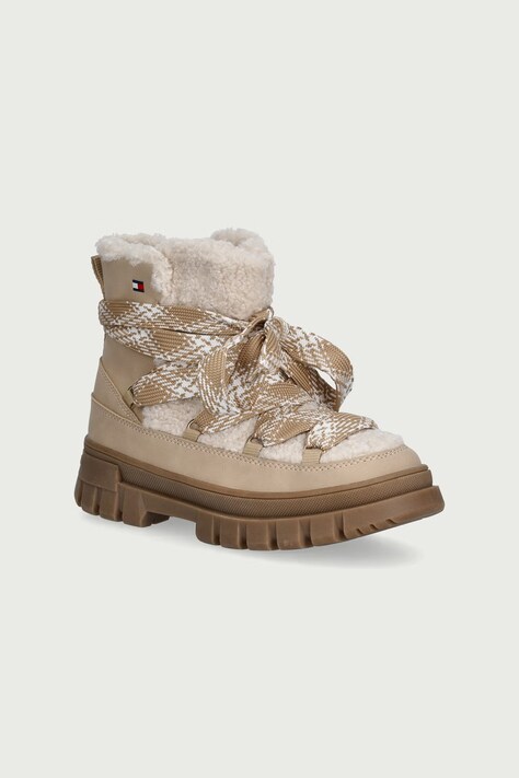Tommy Hilfiger Buty zimowe dziecięce beżowe T3A5-35201