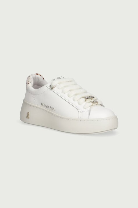 Patrizia Pepe Sneakers παιδικά δερμάτινα μπεζ με πλατφόρμα PPJ416