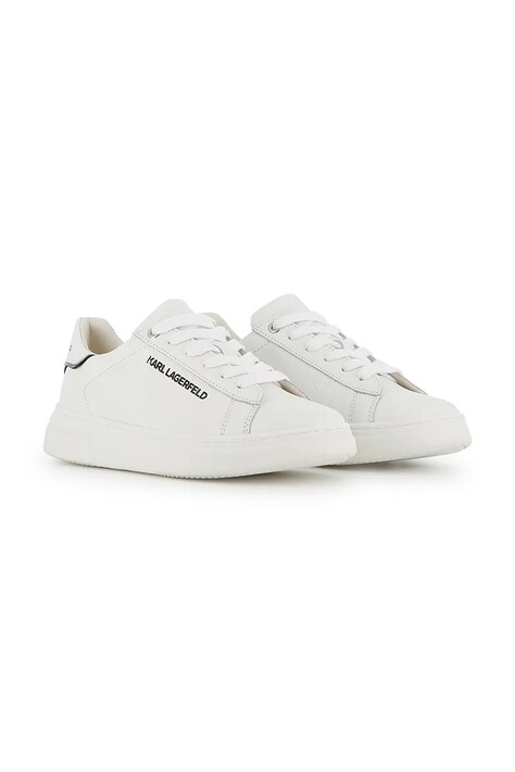 Karl Lagerfeld маратонки за деца от кожа бели Z31473