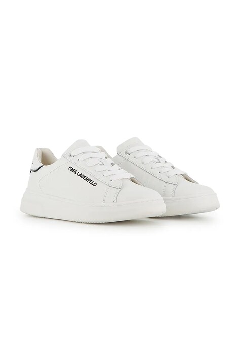 Karl Lagerfeld маратонки за деца от кожа бели Z31473