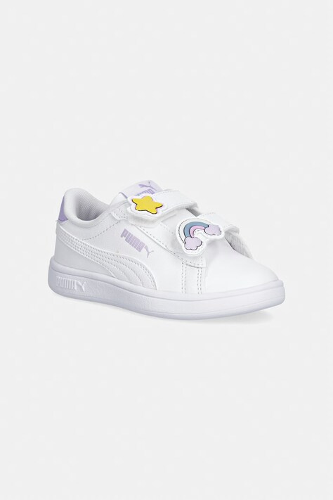 Puma Puma Smash 3.0 Badges V PS sneakersy dziecięce białe 397286