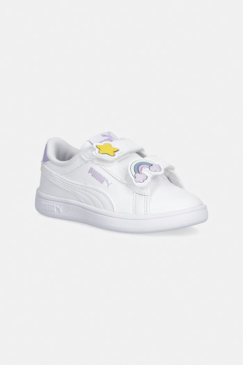 Puma Puma Smash 3.0 Badges V PS sneakersy dziecięce białe 397286