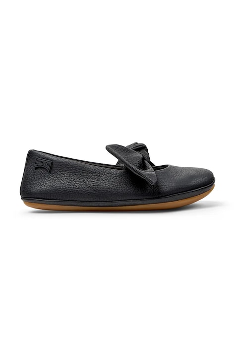Camper balerini pentru copii din piele Right Kids negri K800702