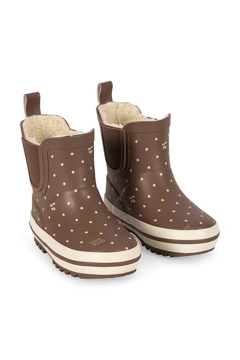 Konges Sløjd Holínky dětské ROI PRINTED RAIN BOOT hnědé KS105766