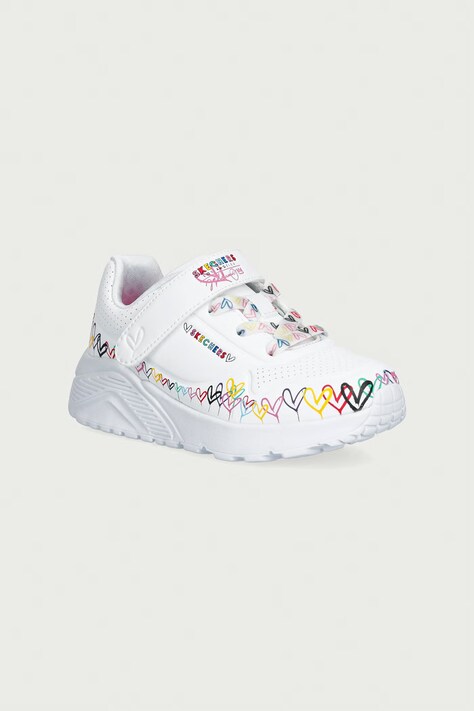 Skechers UNO LITE-HEART CRAZE sneakers παιδικά λευκά 314091N