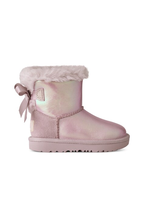UGG Śniegowce dziecięce skórzane MINBAILEY BOW IFROSTED multicolor 1184350T