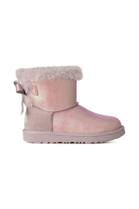 UGG Sneakersy dziecięce skórzane MINBAILEY BOW IFROSTED multicolor 1184350K