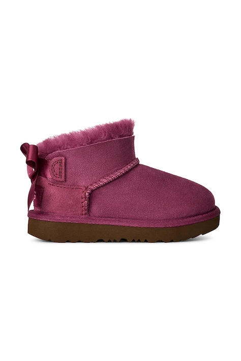 UGG Snehule detské semišové ULTRA MINBAILEY BOW burgundské 1185920T