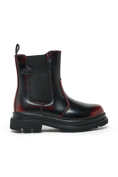 Diesel Sztyblety dziecięce D-VYNCOUN-ABRA BOOTS bordowe BC1120