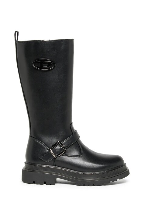 Diesel Kozaki dziecięce D-KRILTY BOOTS czarne BC1109