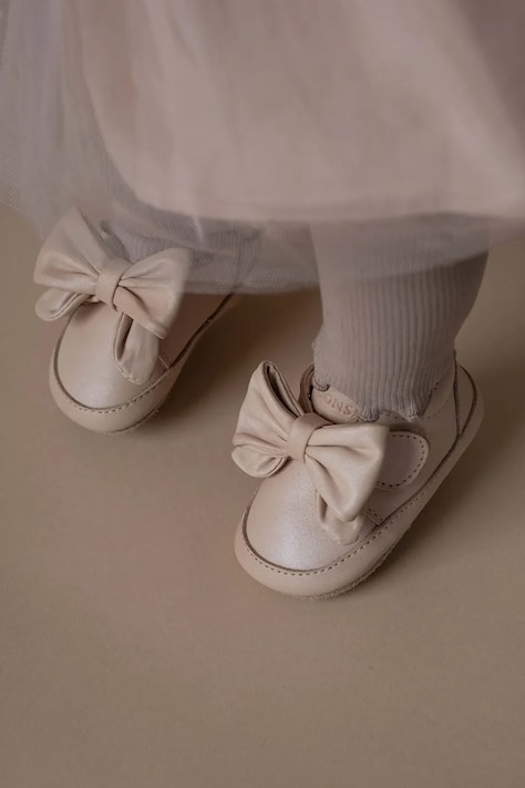 Donsje buty niemowlęce nubukowe beżowe 1042200