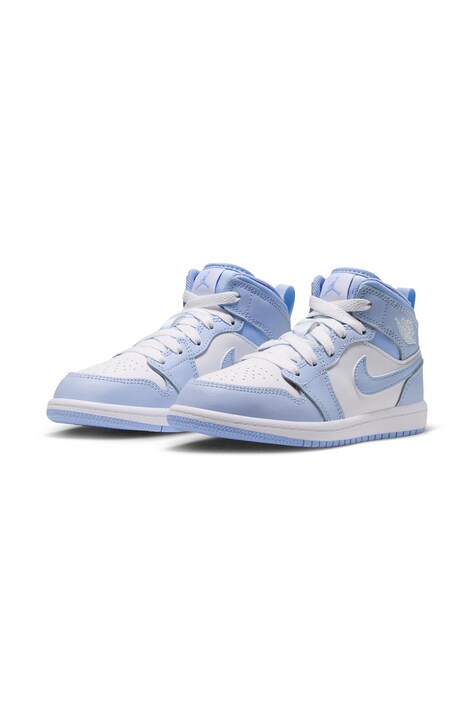 Jordan Jordan 1 Mid sneakersy dziecięce skórzane niebieskie DQ8424