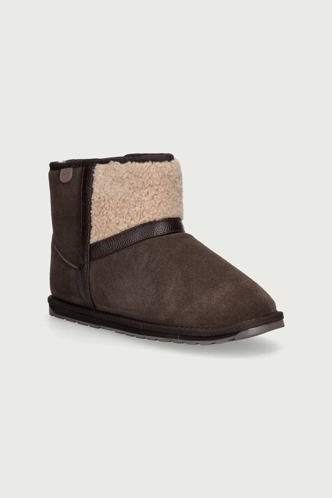 Emu Australia Śniegowce dziecięce zamszowe Madden Mini Teens brązowe T13346