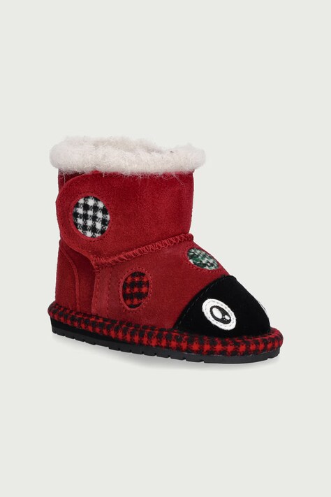 Emu Australia Śniegowce dziecięce zamszowe Lenny Ladybug Walker czerwone B13326