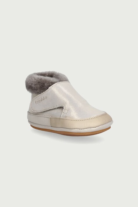 Froddo Buty niemowlęce skórzane BAREFOOT FURRY WALK beżowe G1160004