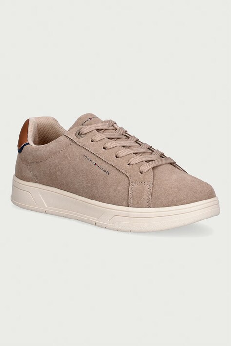 Tommy Hilfiger Sneakersy dziecięce beżowe na platformie T3X9-35244