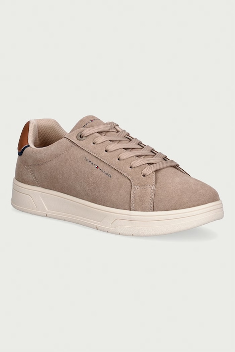 Tommy Hilfiger Sneakersy dziecięce beżowe na platformie T3X9-35244
