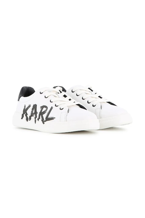 Karl Lagerfeld маратонки за деца от кожа бели Z31408