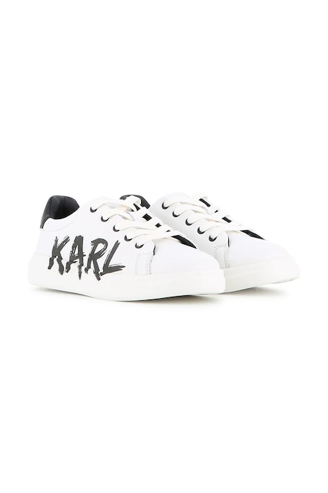 Karl Lagerfeld маратонки за деца от кожа бели Z31408