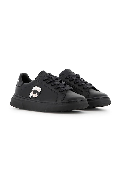 Karl Lagerfeld маратонки за деца от кожа черни Z31407