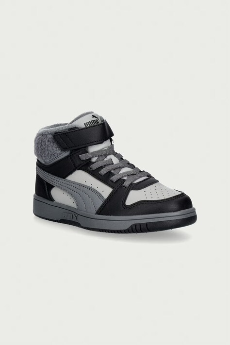 Puma Rebound Slam Mid Cozy AC+ PS sneakersy dziecięce czarne 407729