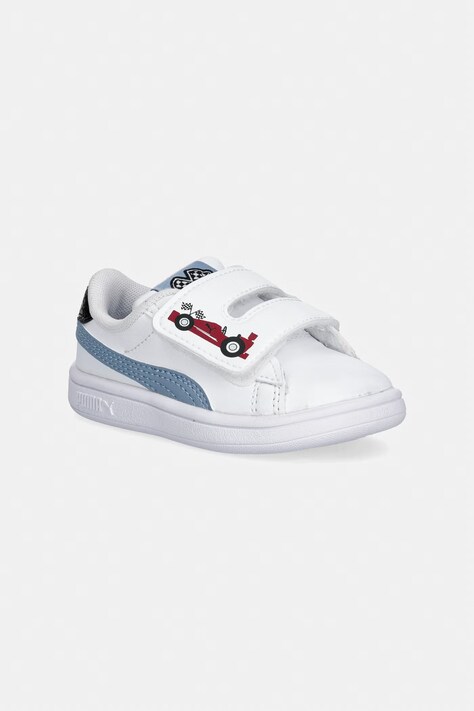 Puma Smash 3.0 Racing Crew V Inf sneakersy dziecięce białe 408386