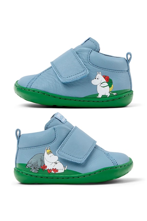 Camper Poltopánky dojčenské kožené Peu Cami TWS FW by Moomin modré K900386