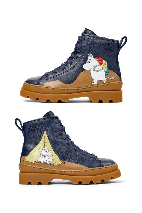 Camper čizme za djecu od kože Brutus TWS Kids by Moomin mornarsko plave K900179