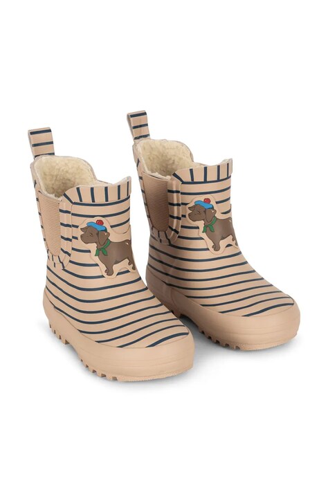 Konges Sløjd gumijasti škornji otroški ROI PRINTED RAIN BOOT bež KS105766