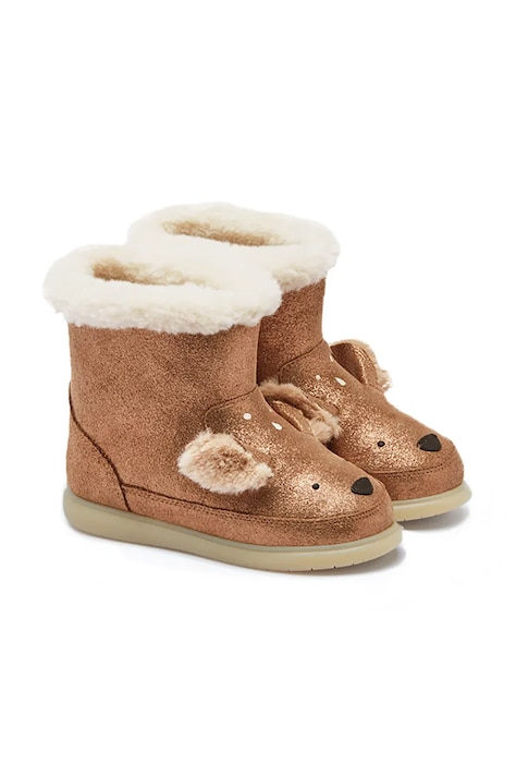 Donsje śniegowce dziecięce skórzane Deloniek Boots Deer brązowe 2033501
