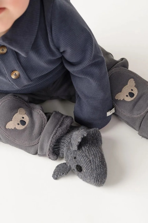 Donsje Buty niemowlęce Maicer Merino Wool Booties Koala szare 3043203