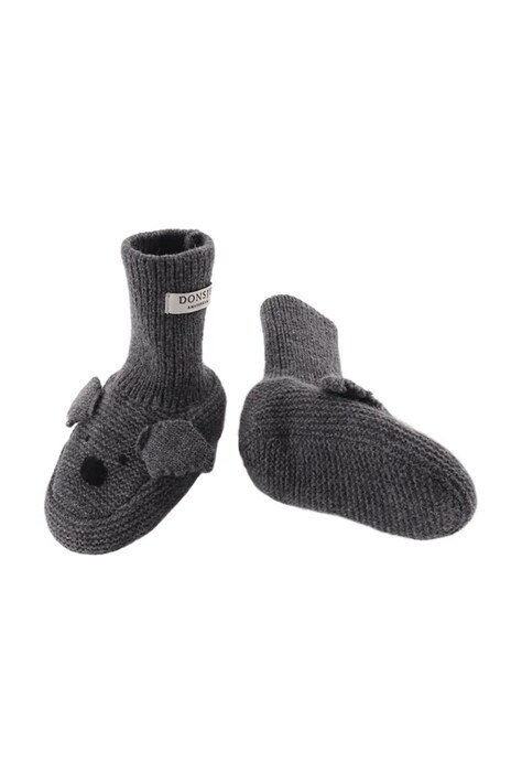 Donsje Buty niemowlęce Maicer Merino Wool Booties Koala szare 3043203
