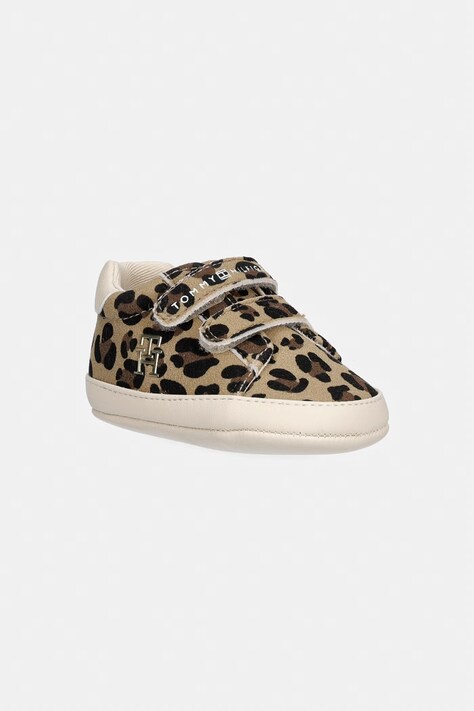 Tommy Hilfiger sneakersy niemowlęce brązowe T0A9-35057