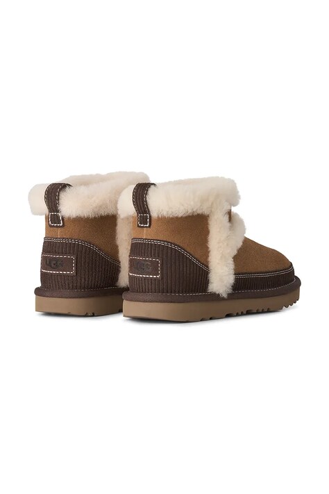 UGG Śniegowce zimowe dziecięce zamszowe CLASSIC MINIHERITAGE beżowe 1180421K