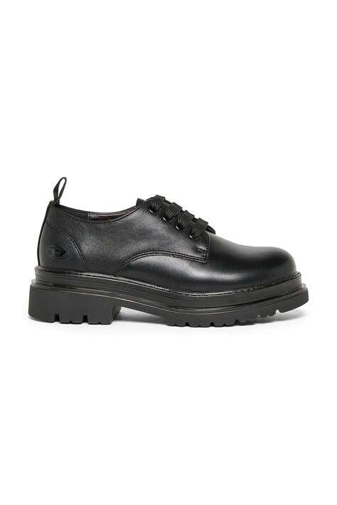 Diesel Półbuty dziecięce D-DERBL-PU DRESSY SHOE czarne BC1115
