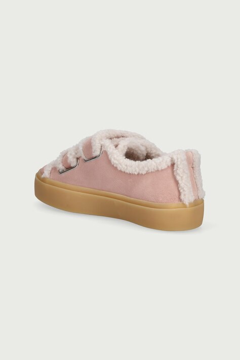 Inuikii SHEARLING LOW VELCRO PASTELLE tenisice za djecu od brušene kože roze 3001.001.0091
