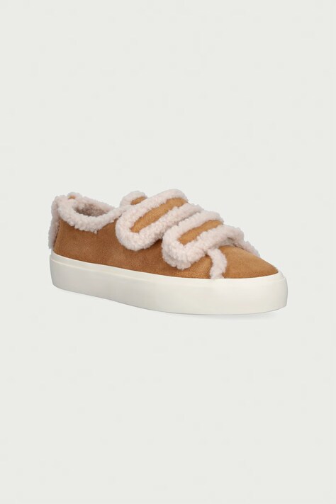 Inuikii SHEARLING LOW VELCRO sneakers detské semišové béžové 3001.001.0051