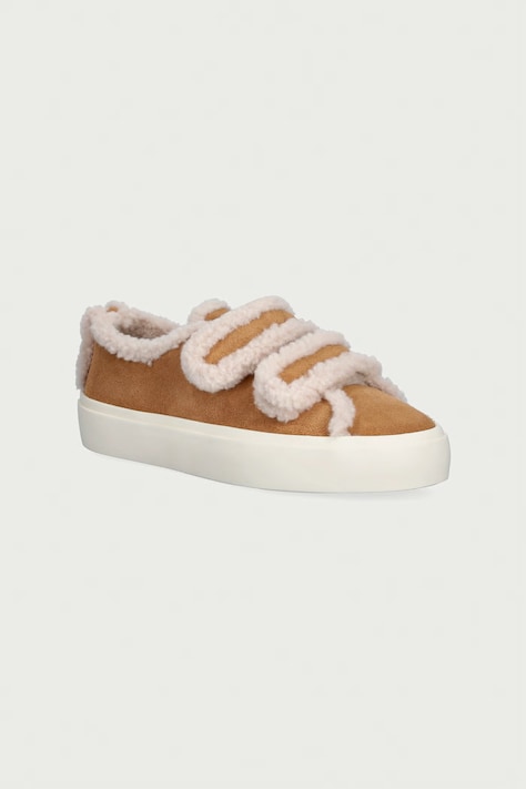 Inuikii SHEARLING LOW VELCRO tenisice za djecu od brušene kože bež 3001.001.0051