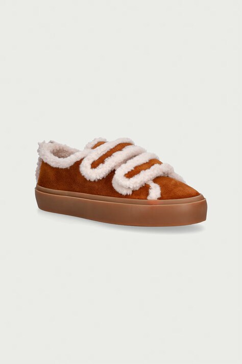 Inuikii SHEARLING LOW VELCRO tenisice za djecu od brušene kože smeđe 3001.001.0051
