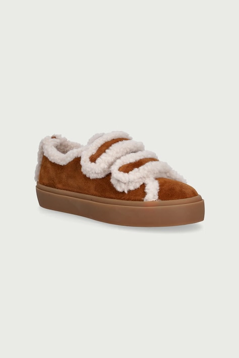 Inuikii SHEARLING LOW VELCRO sneakersy dziecięce zamszowe brązowe 3001.001.0051
