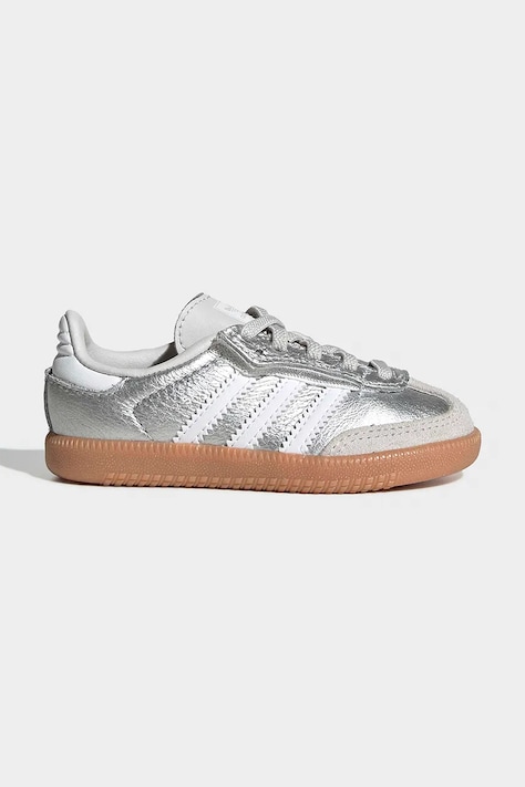 adidas Originals SAMBA OG sneakersy niemowlęce skórzane srebrne KK2346