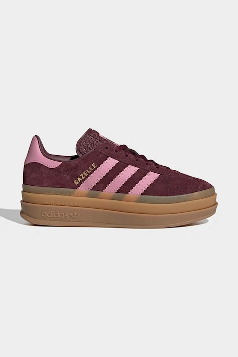 adidas Originals GAZELLE BOLD tenisice za djecu od brušene kože bordo s platformom KK2729